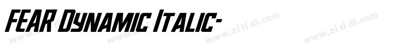 FEAR Dynamic Italic字体转换